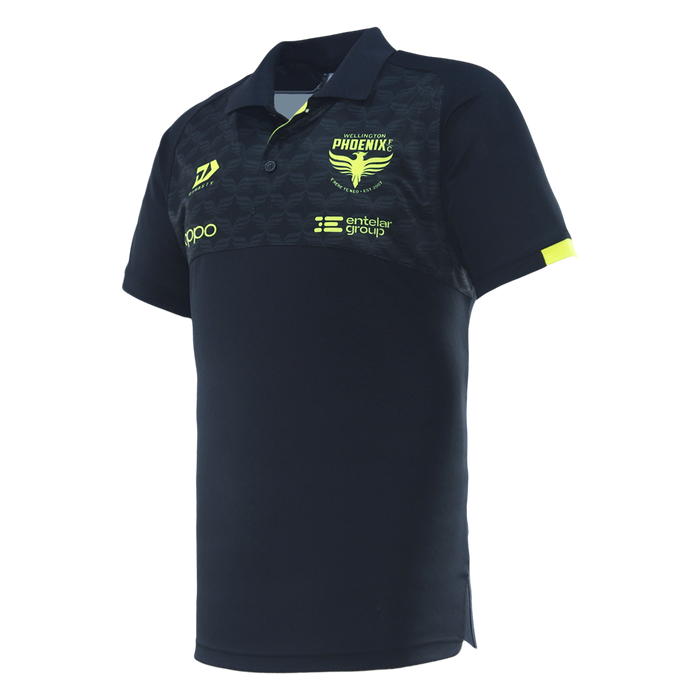 25/26 Wellington Phoenix Adults Media Polo - Black