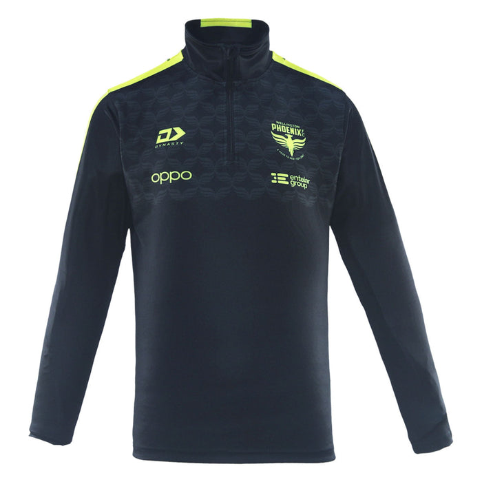 25/26 Wellington Phoenix Adults Quarter Zip Travel Long Sleeve - Black